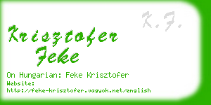 krisztofer feke business card
